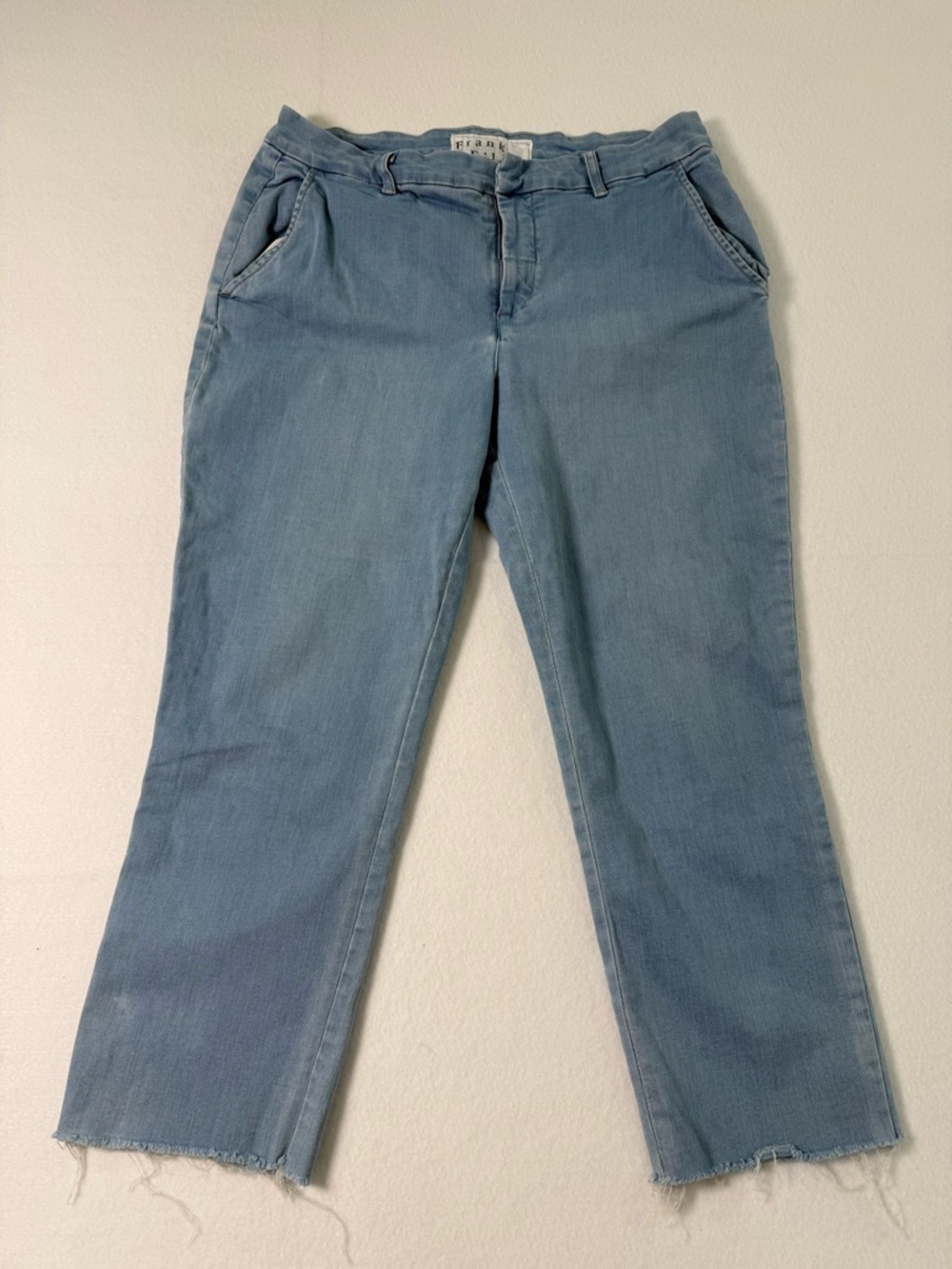 Frank & Eileen Light Blue Women's Wicklow Raw Hem Pants